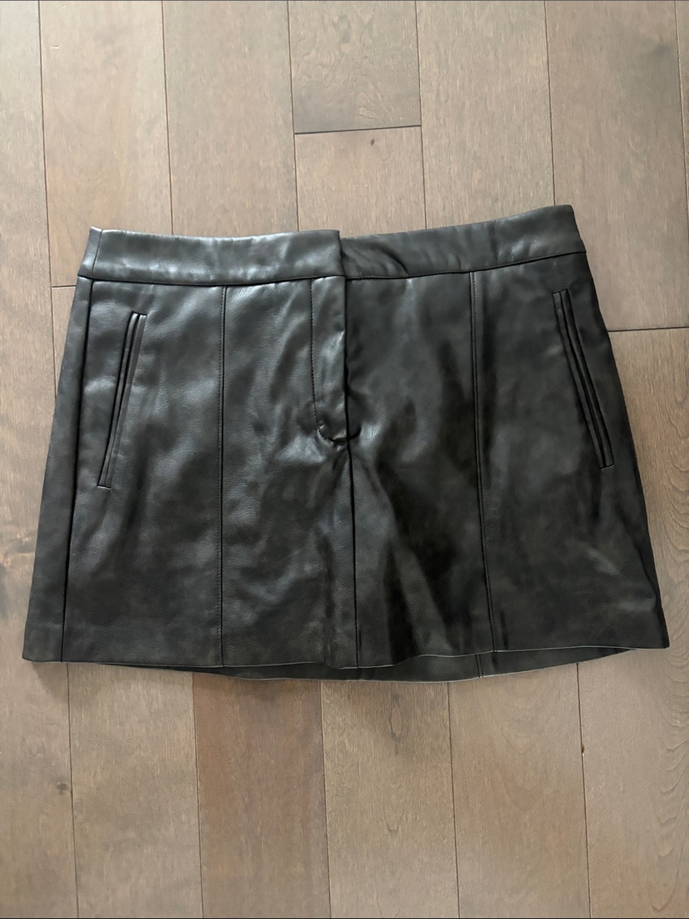 Dynamite Black Faux Leather Mini Skirt